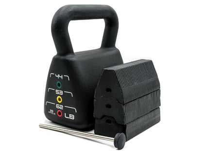 PowerBlock Adjustable Heavy Kettlebell – 35-62 lb. Weight Set, Durable Long Lasting Build, Innovative Workout Equipment, Weights for Home & Commercial Gyms, Adjustable Kettlebell Weights