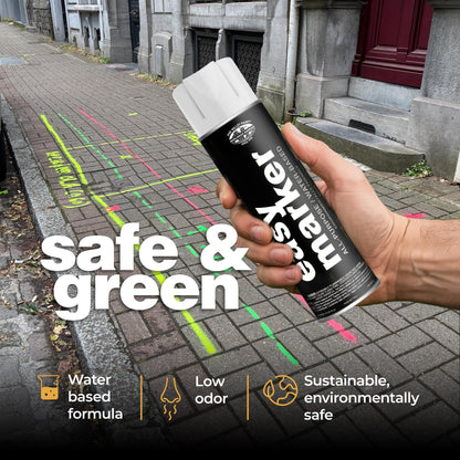 Fox Valley Easy Marker Inverted Marking Spray Paint, White - 18 oz (Pack of 3), Upside Down Marking Paint for Grass & Tree Marking, Parking Lot, Quick Drying & Durable