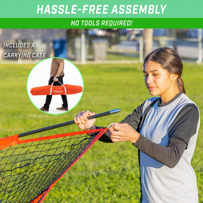 GoSports Strike Net 12 ft x 8 ft Soccer Training Goal - Practice Net for All Skill Levels