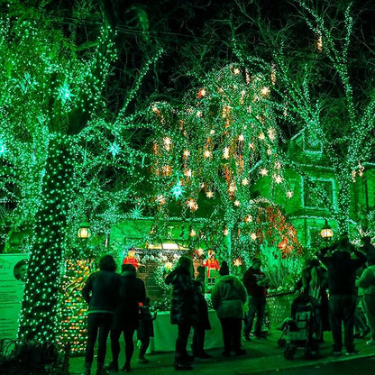 Dazzle Bright Fairy Lights Battery Operated, 4 Pack Total 80FT 240LED Silver Wire Waterproof String Lights, St. Patrick's Day Christmas Decorations for Indoor Outdoor Bedroom Yard Decor, Green