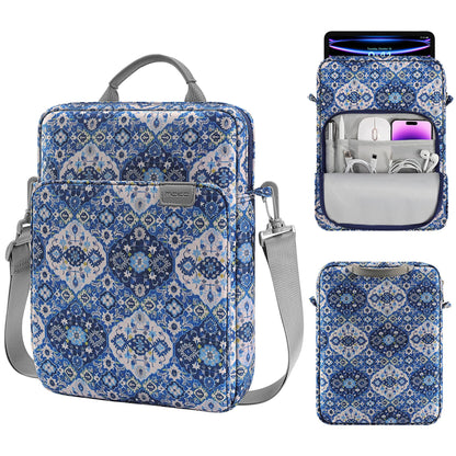 MoKo 15 Inch Laptop Sleeve Bag Fits MacBook Air 15" M2 2023, MacBook Pro 14" M2 2023, Galaxy Tab S9 Utra 14.6" 2023, Handle Carrying Case with Shoulder Strap, Indigo