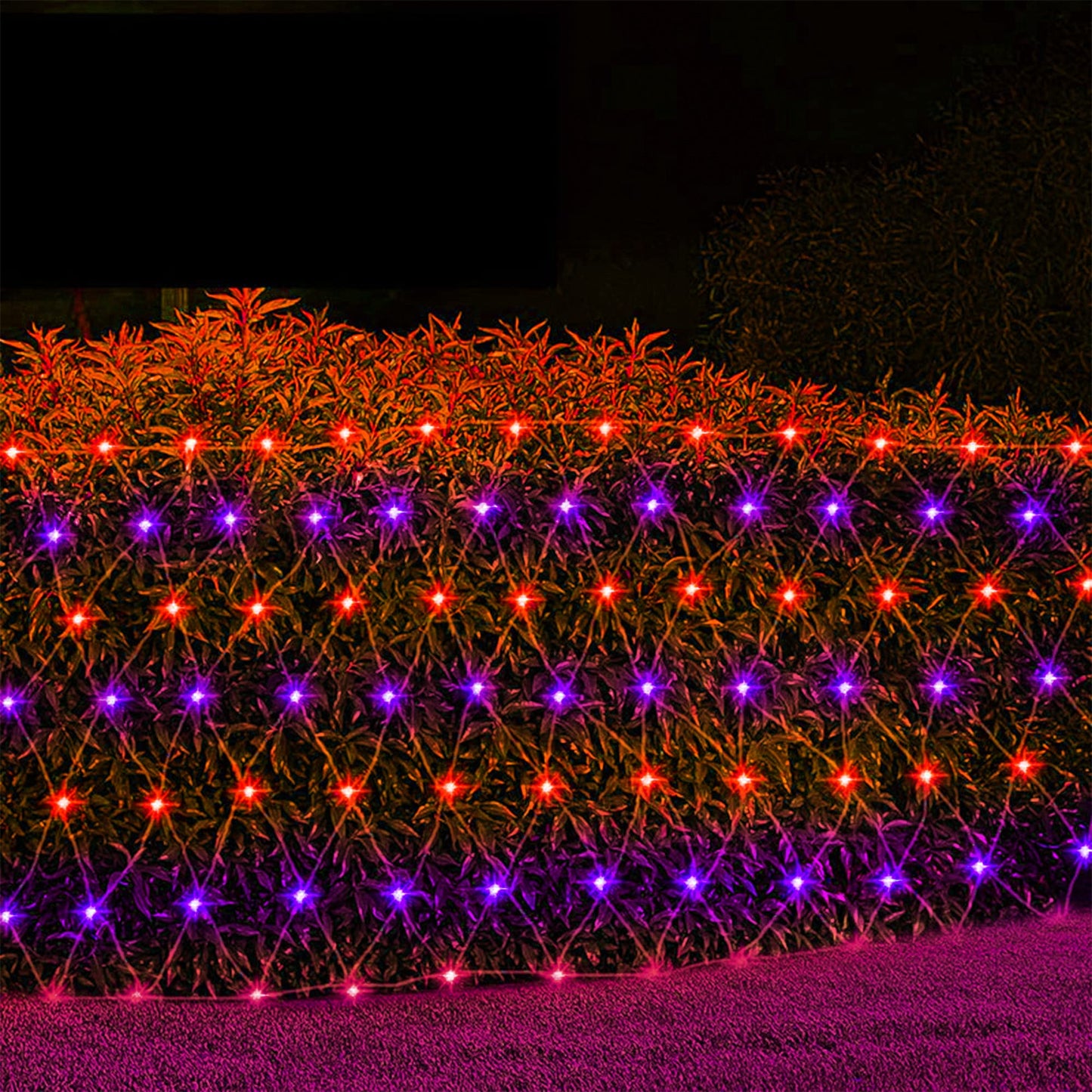 weillsnow 198 LED Halloween Net Lights,9.8FT*6.6FT Connectable Plug in Waterproof Mesh Lights with 8 Modes, Halloween Decorations Outdoor for House, Garden, Bush Decor