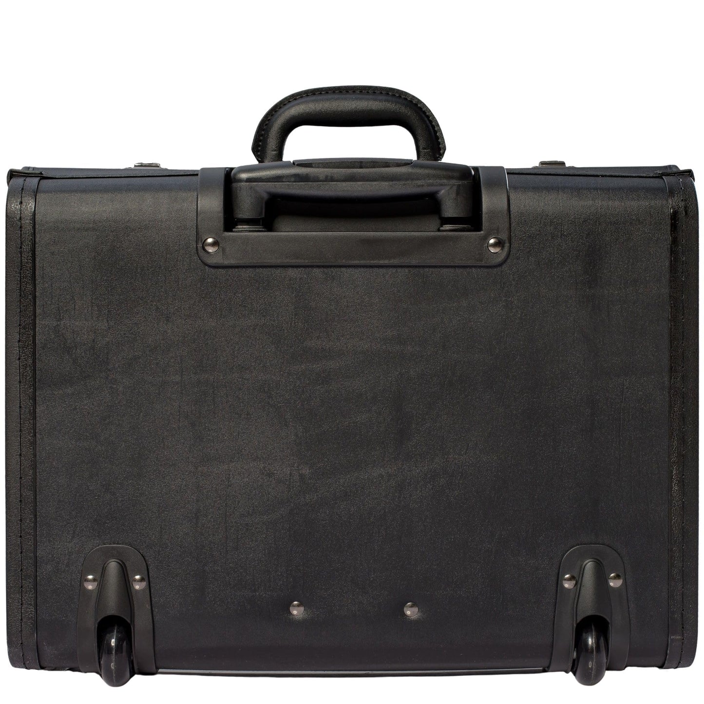 HAMMER ANVIL 19 Wheeled Briefcase Rolling Case Sales Sample Pilot Lawyer Attache Black Leatherette