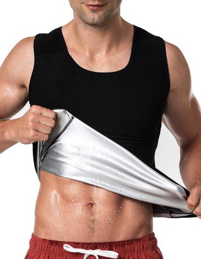 MOLLDAN Sauna Vest for Men Loss Weight Sweat Tank Top Workout Shirt Shapewear
