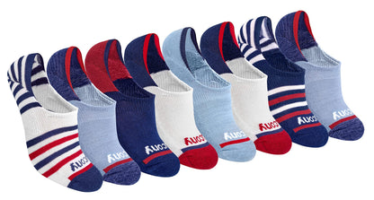 Saucony Women's Show Cushioned Invisible Liner Socks, Americana Assorted (8 Pairs), Shoe Size: 6-10