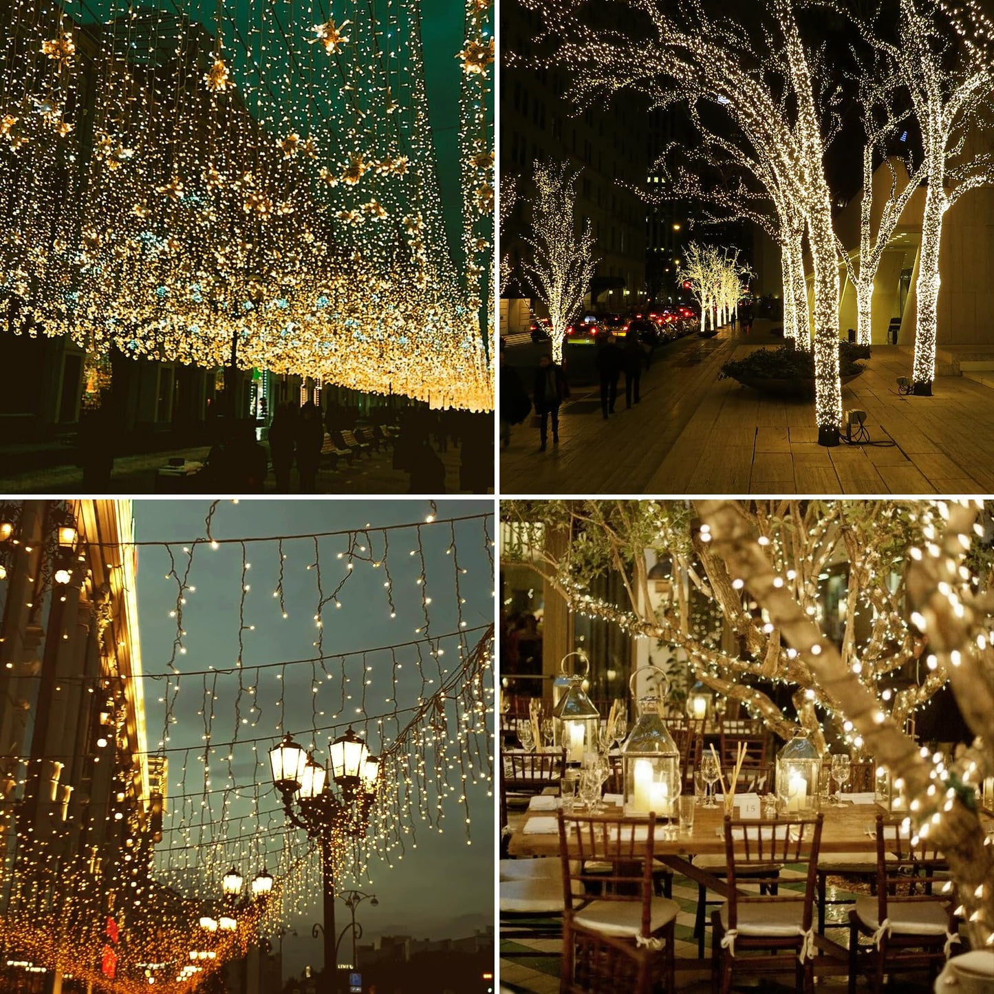 Dailyart Solar String Lights Outdoor 82FT 200 LED Warm White, Solar Fairy Lights Waterproof IP44 with 8 Lighting Modes & Auto On/Off, 600mAh Battery for Garden Patio Yard Trees