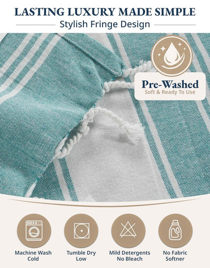 LANE LINEN Beach Towel - Beach Towels Oversized, Pre-Washed Large Beach Towels, Sandless Beach Towel, Quick Dry Travel Towel, Large Pool Towels, 39"x71" - Hunter Green