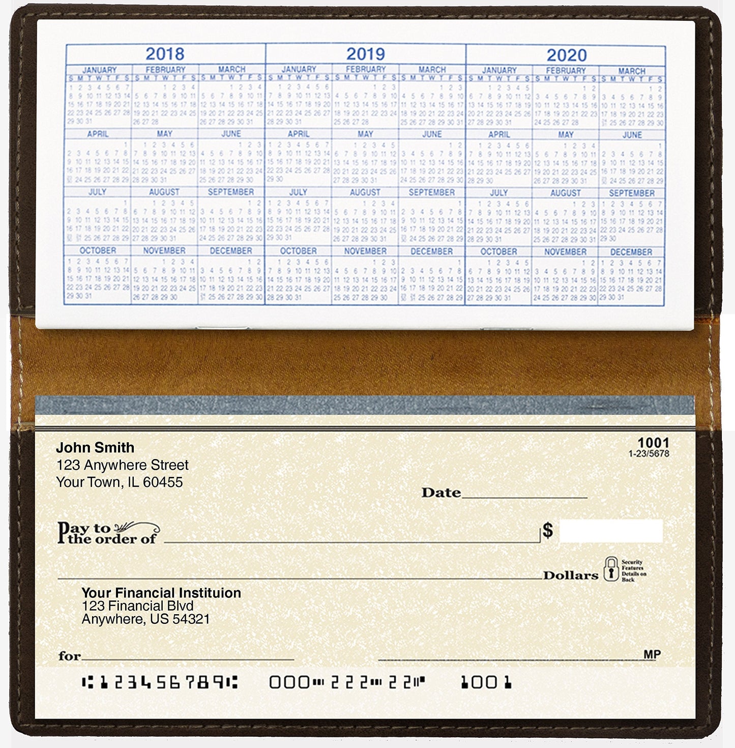 CAROUSELCHECKS Sunflower Laser Engraved Leatherette Checkbook Cover