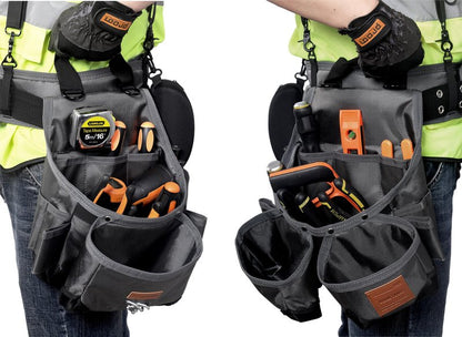 VIDAR TOOLS Tool belt,Tool Belts for Men with Suspenders and Magnetic Tool Pouch.Heavy Duty Carpenter/Construction Tool Belt.