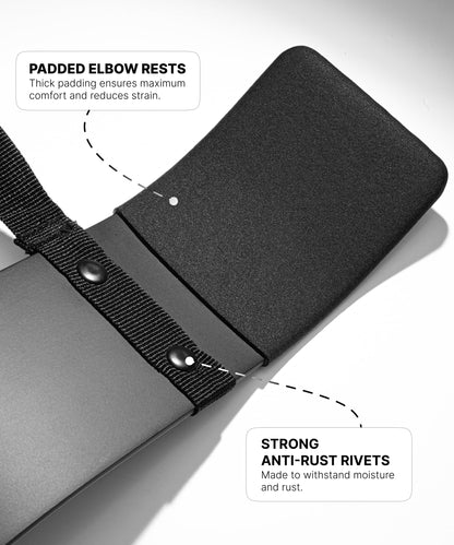 DMoose Arm Blaster for Biceps Triceps Men, Bicep Blaster for Bodybuilding Muscle Strength, Bicep Curl Support Isolator Training Workout Equipment with Adjustable Strap Neoprene Padding