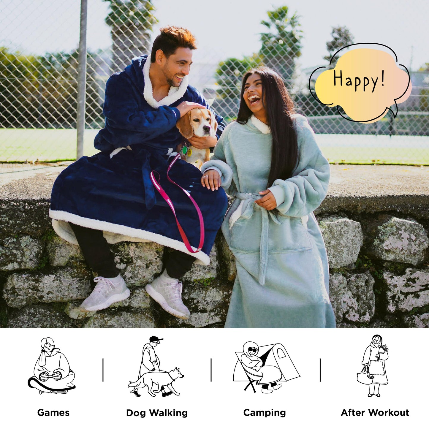 Bedsure Wearable Blanket Hoodie, Long Hooded Blanket Sweatshirt as Birthday Gifts for Women, Cozy Sherpa Hoodie for Adult, Standard, Light Green