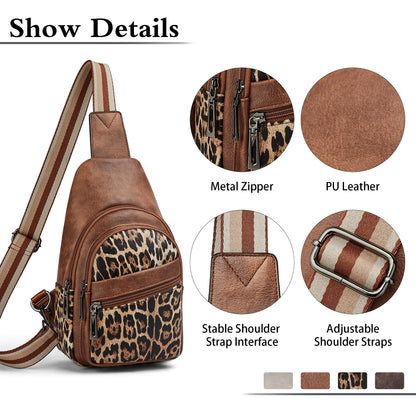 Sling Bag Crossbody Bags for Women Small Cross Body Bag Fanny Packs Chest Sling Purse for Daily Travel Leisure Sport
