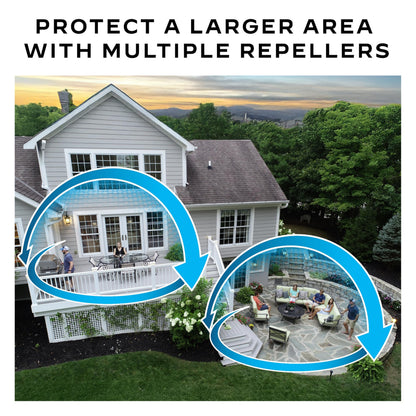 Thermacell E55 E-Series Rechargeable Mosquito Repeller with 20' Mosquito Protection Zone; Blue; Includes 12-Hr Repellent Refill; Bug Spray Alternative; Scent Free; No Candle or Flame