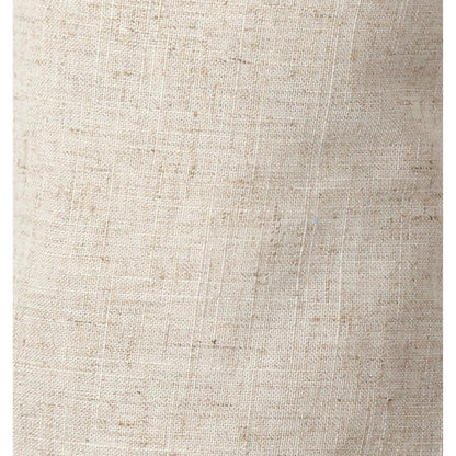SARO LIFESTYLE 7"x15" Linen Christmas Stocking – Toscana Collection – Natural Solid Edge –– Classic Holiday Farmhouse Décor