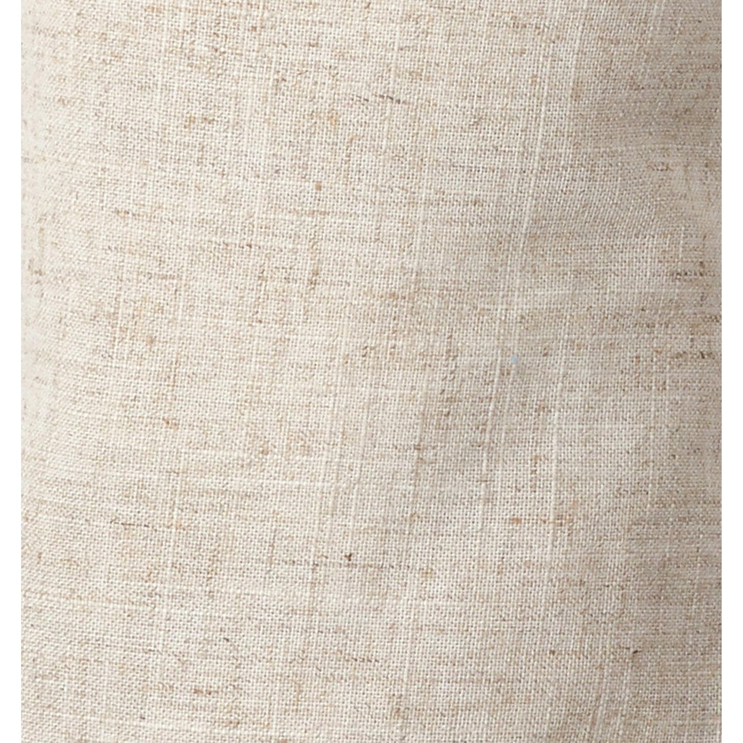 SARO LIFESTYLE 7"x15" Linen Christmas Stocking – Toscana Collection – Natural Solid Edge –– Classic Holiday Farmhouse Décor