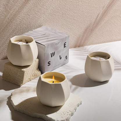 Scented Candle for Home, Luxury Ceramic Jar, Natural Soy Candle, Amalfi Citrus