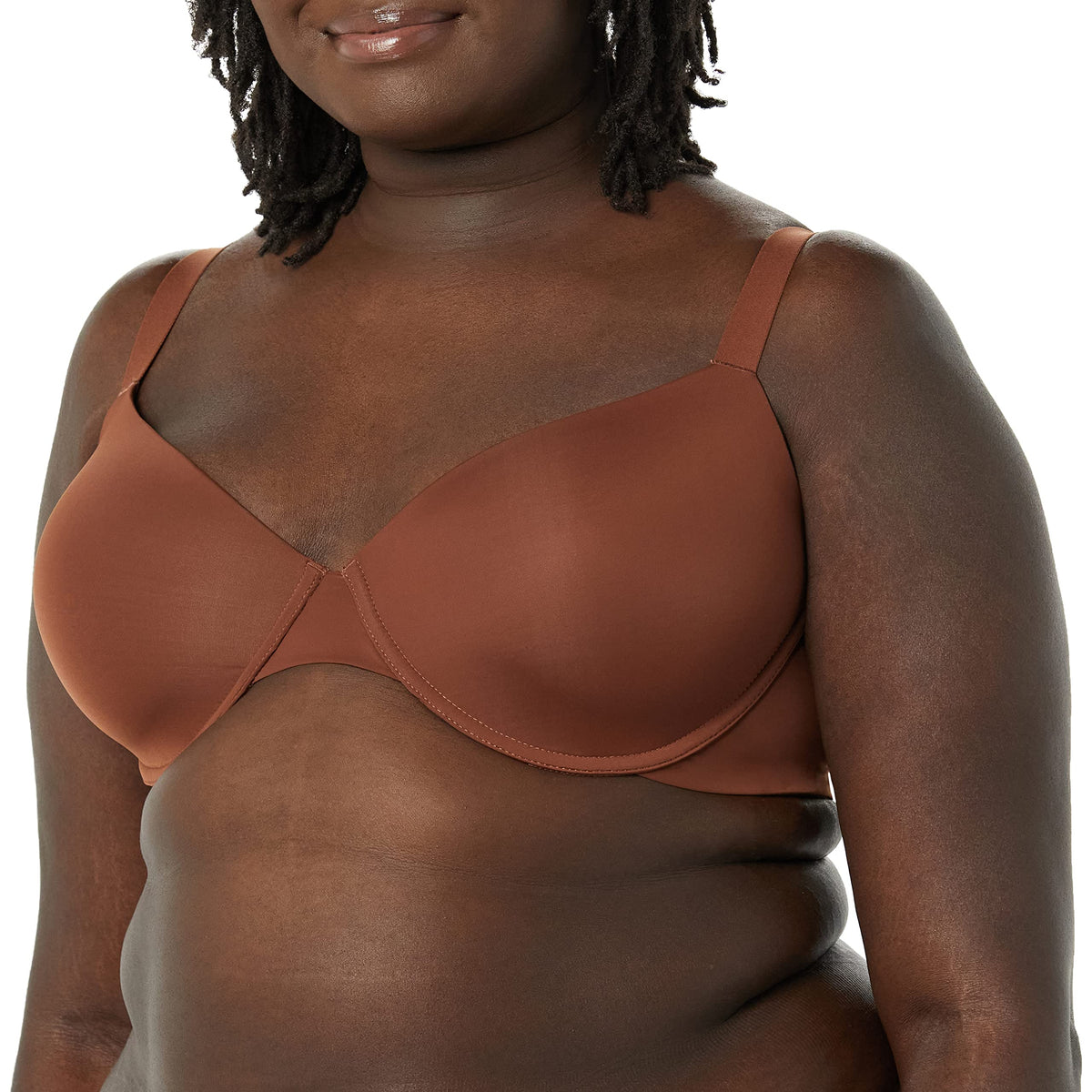 Amazon Essentials Women's Demi Cup Microfiber Bra with Adjustable Straps, Pack of 2