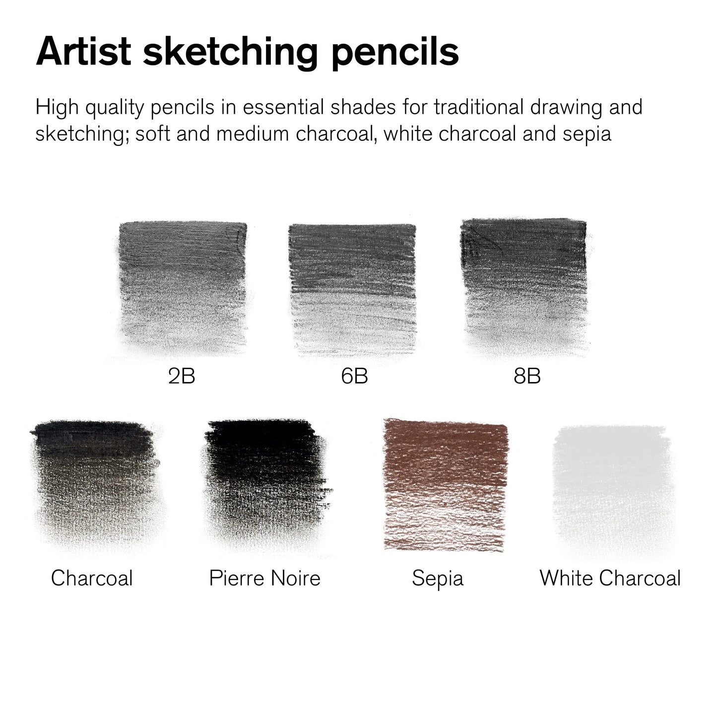 Winsor & Newton Studio Collection Artist Pencils, Sketching Pencils, Set of 10