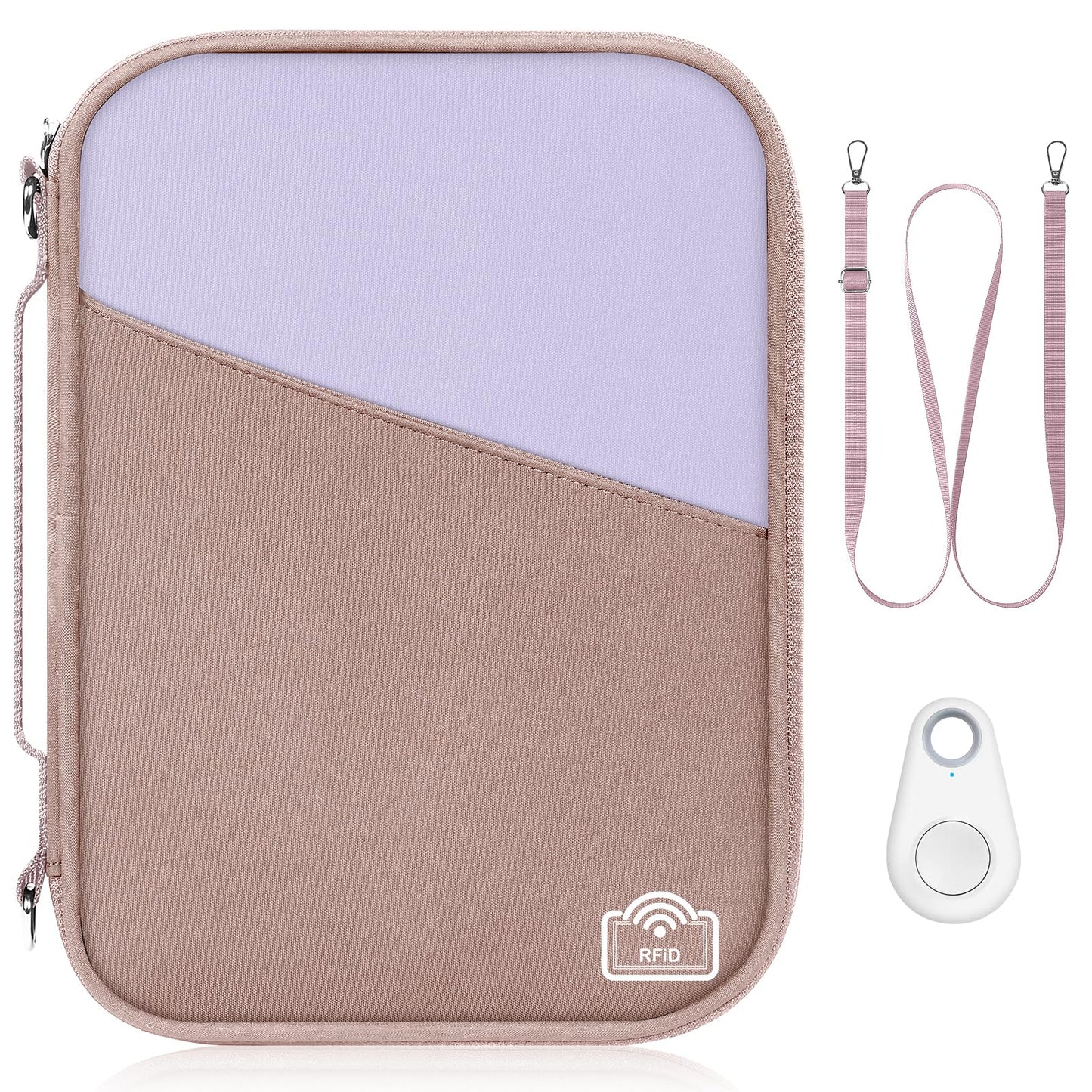 EcoVision Family Passport Holder for Travel with RFID Blocking, Traveling Essentials Organizer Pouch Bag, Light Passport Wallet for Travel Must Haves Accessories for Women Men