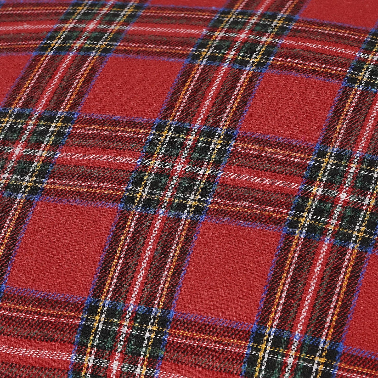 4TH Emotion Set of 2 Christmas Scottish Tartan Plaid Throw Pillow Covers Cushion Case Polyester for Farmhouse Home Decor Red and Green, 18 x 18 Inches