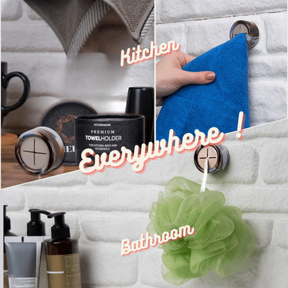 HEFA Towel Hooks, Towel Holder, Dish Towel Holder, Kitchen Organization, Kitchen Towel Hook, Kitchen Towel Holder, Hand Towel Holder, Kitchen Gadgets, Kitchen Essentials, Bathroom Accessories, 4 Pack