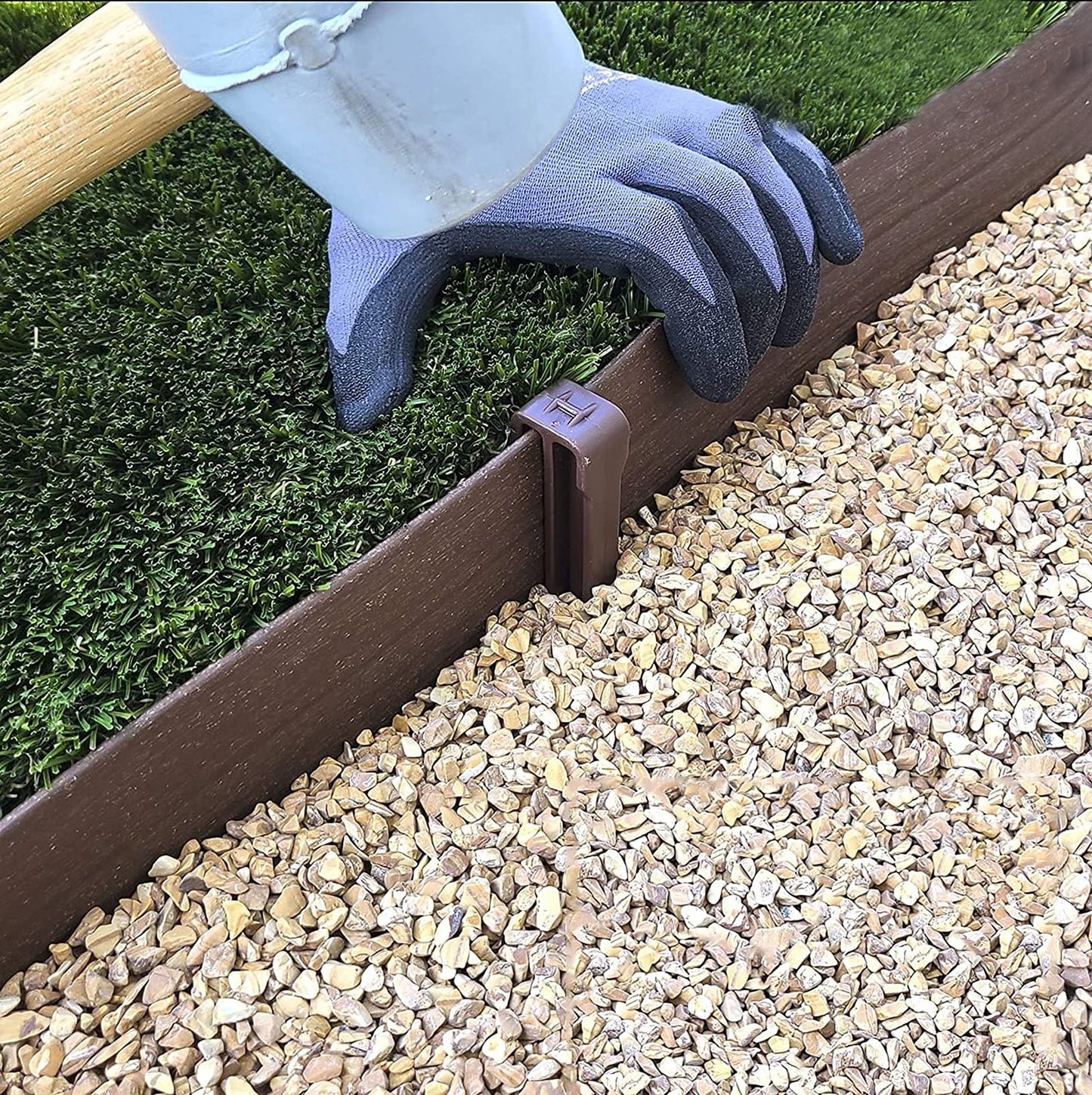 Aoipend 30 Pack Garden Landscape Stakes 10 inch Heavy Duty Plastic Stakes Tent Stakes Anchoring Spikes for Edging Terrace Board and Christmas Inflatables Garden Decorations Nails Brown