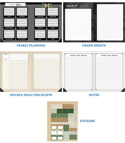 Carson Dellosa Education Modern Farmhouse Teacher Planner 2025-2026,Undated 8" x 11" Lesson Plan Book With Stickers, Class Schedule & Weekly Calendar School Supplies, Homeschool & Classroom Must Haves