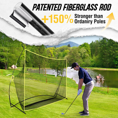 PodiuMax Golf Net, 10x7ft Golf Practice Net, Hitting Nets for Backyard Garage, Improve Chipping Putting Pitching, Gift for Men & Golfers