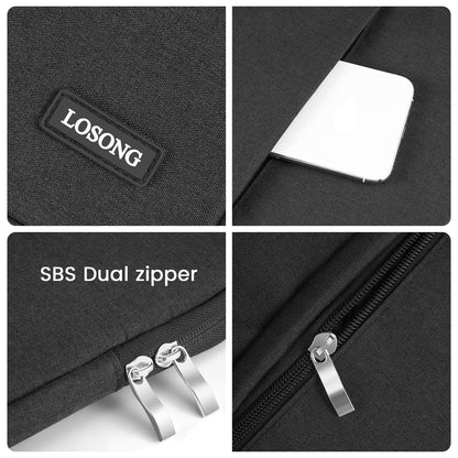Losong Portable Monitor Case 15.6 Inch, Protective Carrying Sleeve for Most 16.1/15.6 in Monitors, Water Resistant Portable Laptop Display Bag with Accessory Pocket, Size-15.3"x9.8" Black
