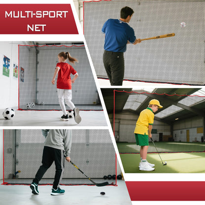 FRANKTECH Golf Netting, 10ft, 15ft, 20ft Sports Netting - Heavy Duty High Impact Multi-Sport Practice Net for Golf, Baseball, Soccer, Hockey, Lacrosse, Backyard Driving & Training Barrier