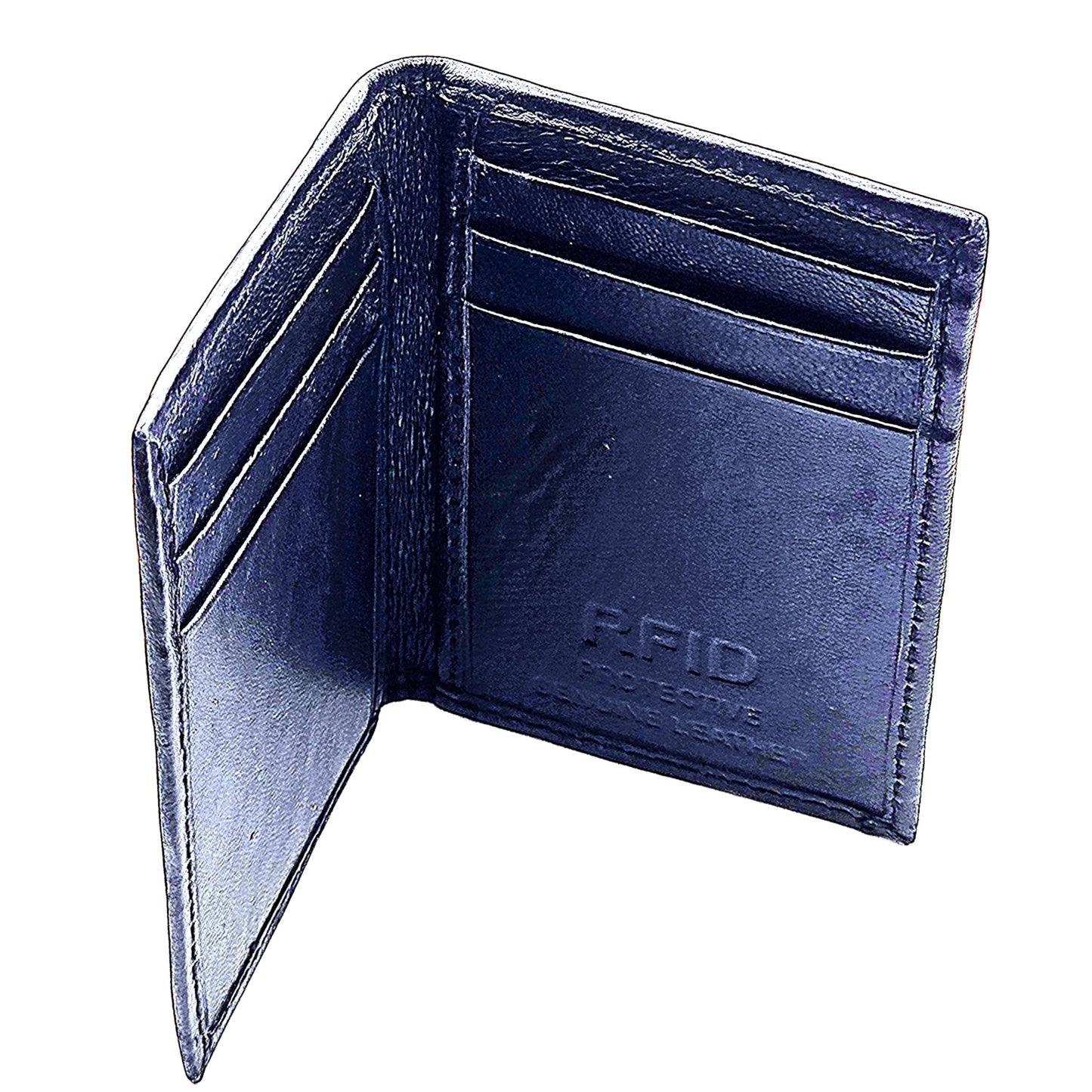 BLB Technologies LLC Slim Front Pocket Wallet for Men – Genuine Leather Minimalist Wallet, RFID Blocking, Holds Cards & Cash, Compact Everyday Carry