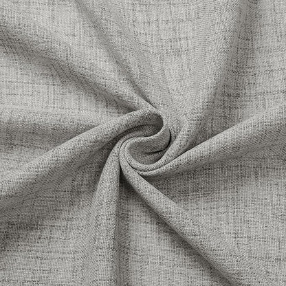 Tollpiz Short Linen Tier Curtains Rod Pocket Semi Sheer Half Kitchen Curtain Burlap Light Filtering Thick Linen Drapes for Bathroom, 30 x 24 inches Long, Silver Grey, Set of 2 Panels