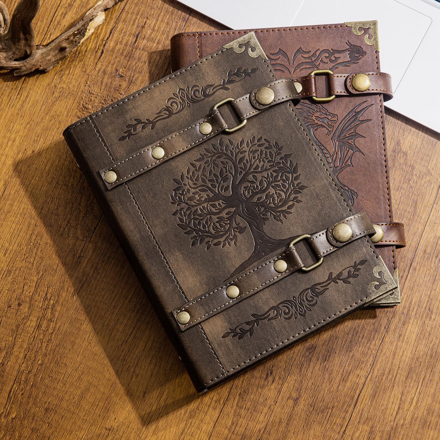 DDFE 4 Pocket Card Binder for 240 Cards,Premium Trading Card Binder,Portable Card Collection Binder,Collector Card Album,Card Folder For MTG,CG,Sports Cards,Game Cards(x3-Dragon Totem-Khaki)