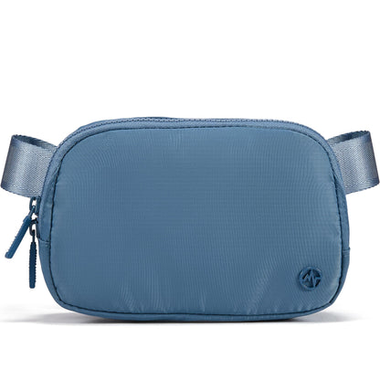 Pander Two Way Zipper Fanny Pack Nylon Everywhere Belt Bag for Women, Water Repellent Waist Packs, Crossbody Bags with Adjustable Strap (Black).