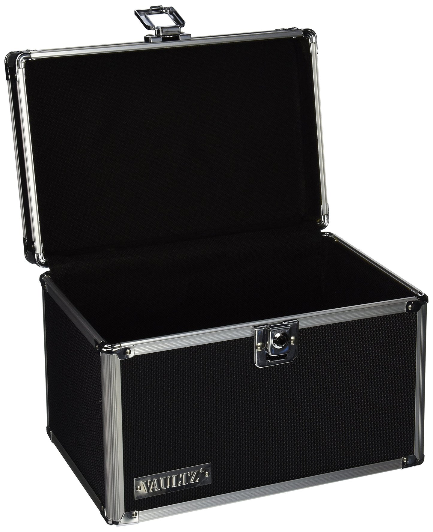 Vaultz Lockable Index Card Holder - Flash Card Organizer for Recipes, Passwords or Studying Holds 550 5x8 Notecards - Index Card Box Study Accessories, Black