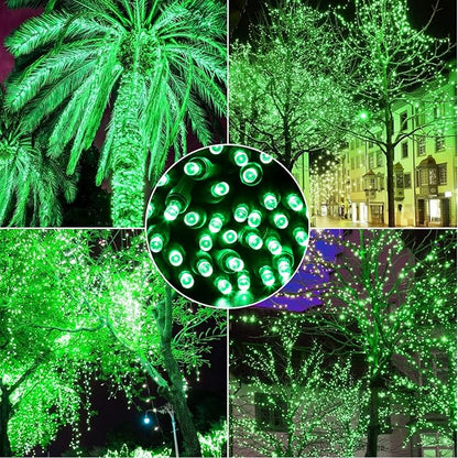 100 Counts Green LED Christmas Lights – 50ft 5mm Green Halloween Lights Outdoor Commercial Grade Waterproof, Indoor Christmas Tree Decorations, Green Wire Mini Green String Lights, UL, IP:65