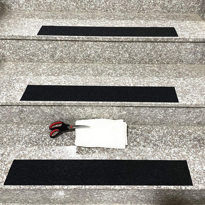 COSIMIXO 4" x 35Ft Heavy Duty Anti Slip Tape,Best 80grit Friction,Grip,Abrasive for Stairs Outdoor/Indoor Waterproof Grip Tape Safety Non Skid Tread Staircases Anti-Slip Traction Tape Black