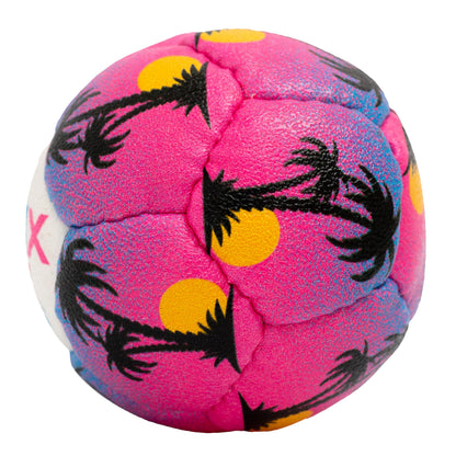 SWAX LAX Lacrosse Balls - Softer for Confidence-Building Practice and Training - Indoor and Outdoor Use - Regulation Size and Weight - Low Bounce and Low Roll (1 Ball, Miami Palm Tree Design)