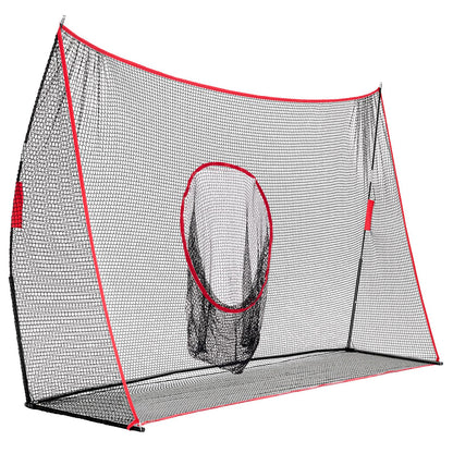 OLIXIS Golf Nets for Backyard, 10x7 ft Golf Practice Net with Frame, Outdoor & Indoor Dual-Use Sturdy for Hitting, Personal Driving Range for Home, Garage and Backyard, Black