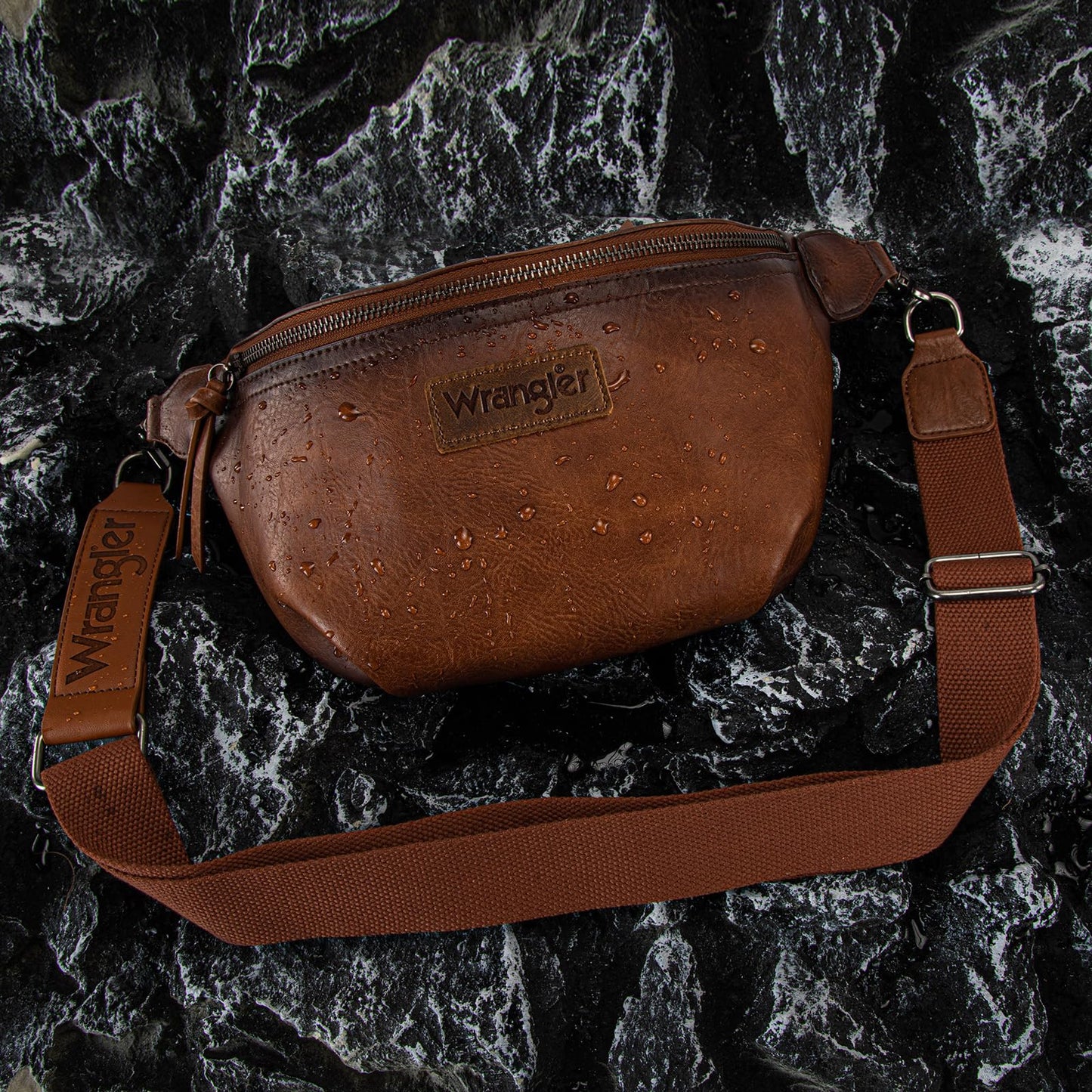 Wrangler Large Fanny Packs for Women Waist Bag Travel Belt Bags Crossbody Sling Purse WG82-A194BR