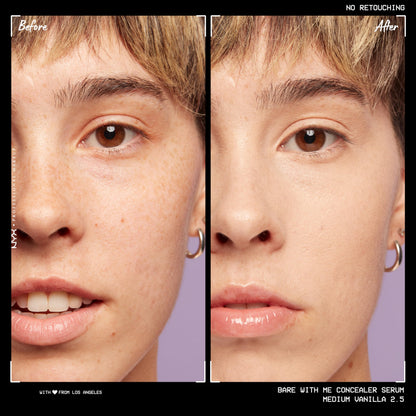 NYX PROFESSIONAL MAKEUP Bare With Me Concealer Serum, Concealer Makeup For Up To 24Hr Hydration - Beige