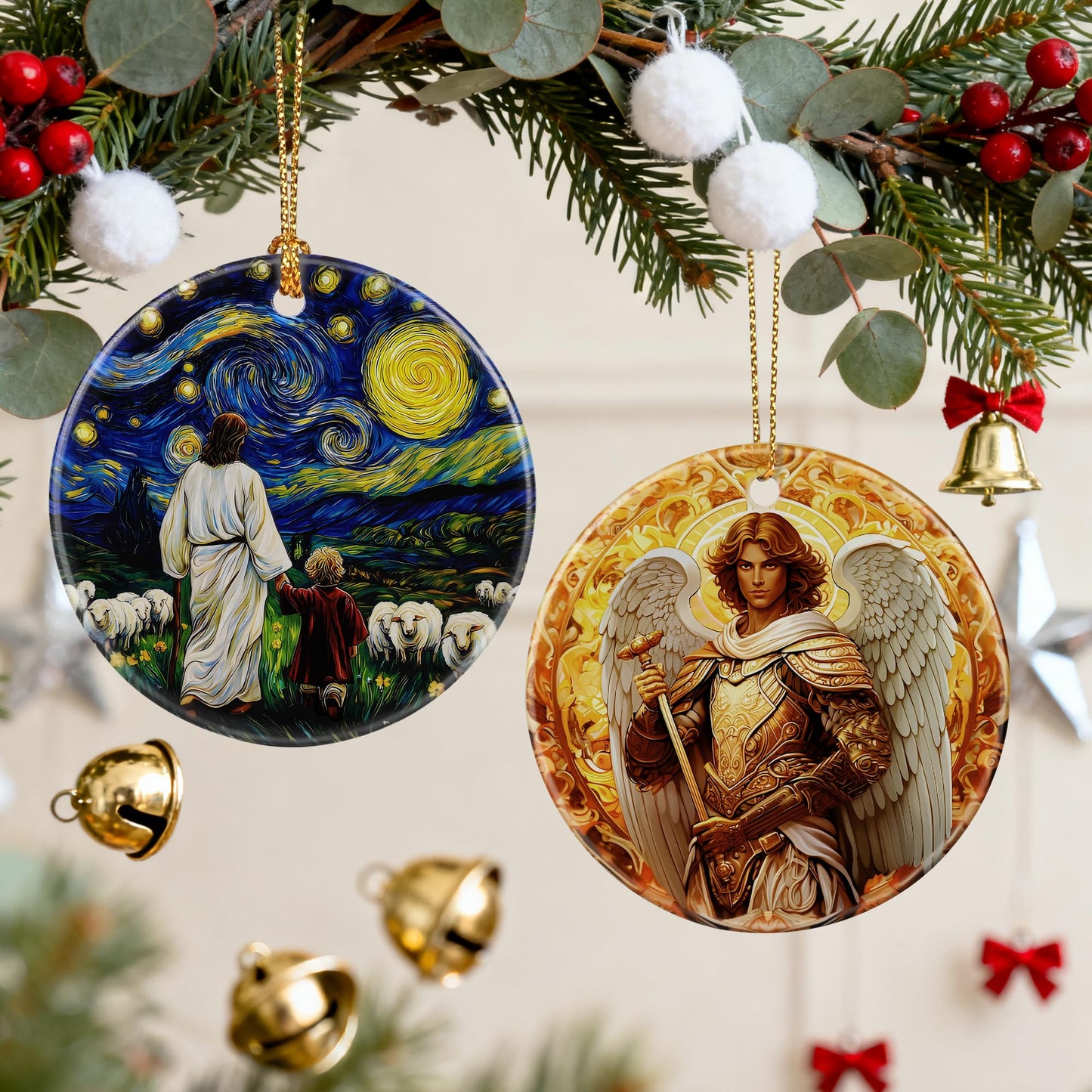 Archangel Michael Ornament for Christmas Tree, Warrior Angel Decor, Christmas Ornaments | Christian Religious Gifts, Faithful Gifts, Spiritual Guardian Gifts, Gift Ideas, Giftbox Included