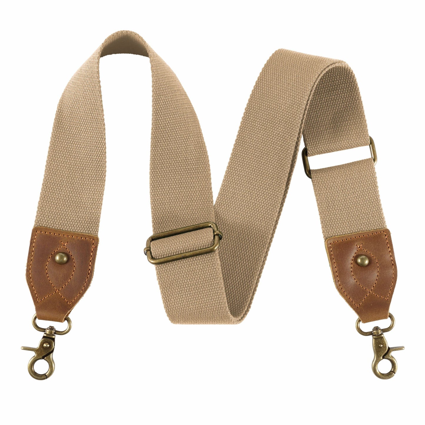 Nefelibata Purse Strap-2" Crazy Horse Leather Wide Shoulder Strap Adjustable Replacement,Retro Solid Color Crossbody Bag Straps for Handbag,Crossbody Bags,Shoulder Bags(Light brown)