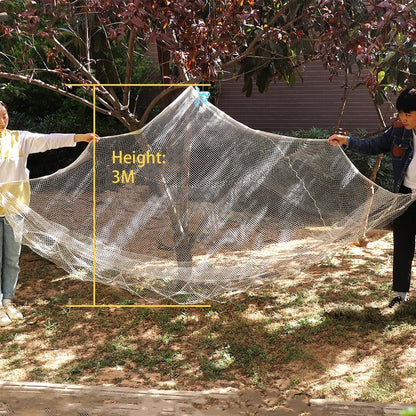 Cast Nets Throw Nets for Fishing Bait Handmade Fish Net Nylon Cast Net with Heavy Duty Iron Sinker Saltwater Fishing Gear - 3M