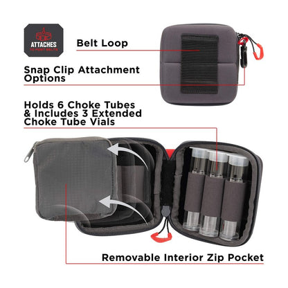 Allen Company Competitor Choke Tube Molded Case & 3 Extended Vials, Gray