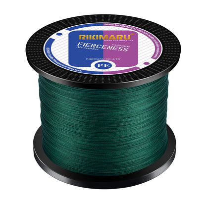 Braided Fishing Line Abrasion Resistant Superline Zero Stretch&Low Memory Extra Thin Diameter Green 1094Yds,30LB