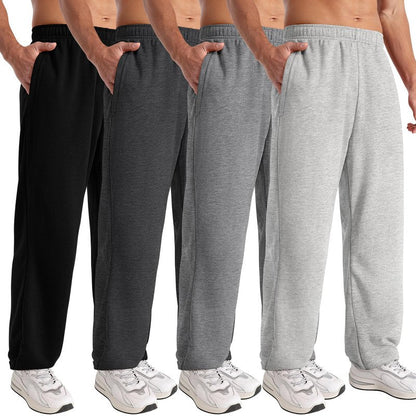 Aocku 4 Pack Mens Sweatpants Athletic Mens Joggers Sweat Pants with Pockets Drawstring Workout Gym Pants, Color A L