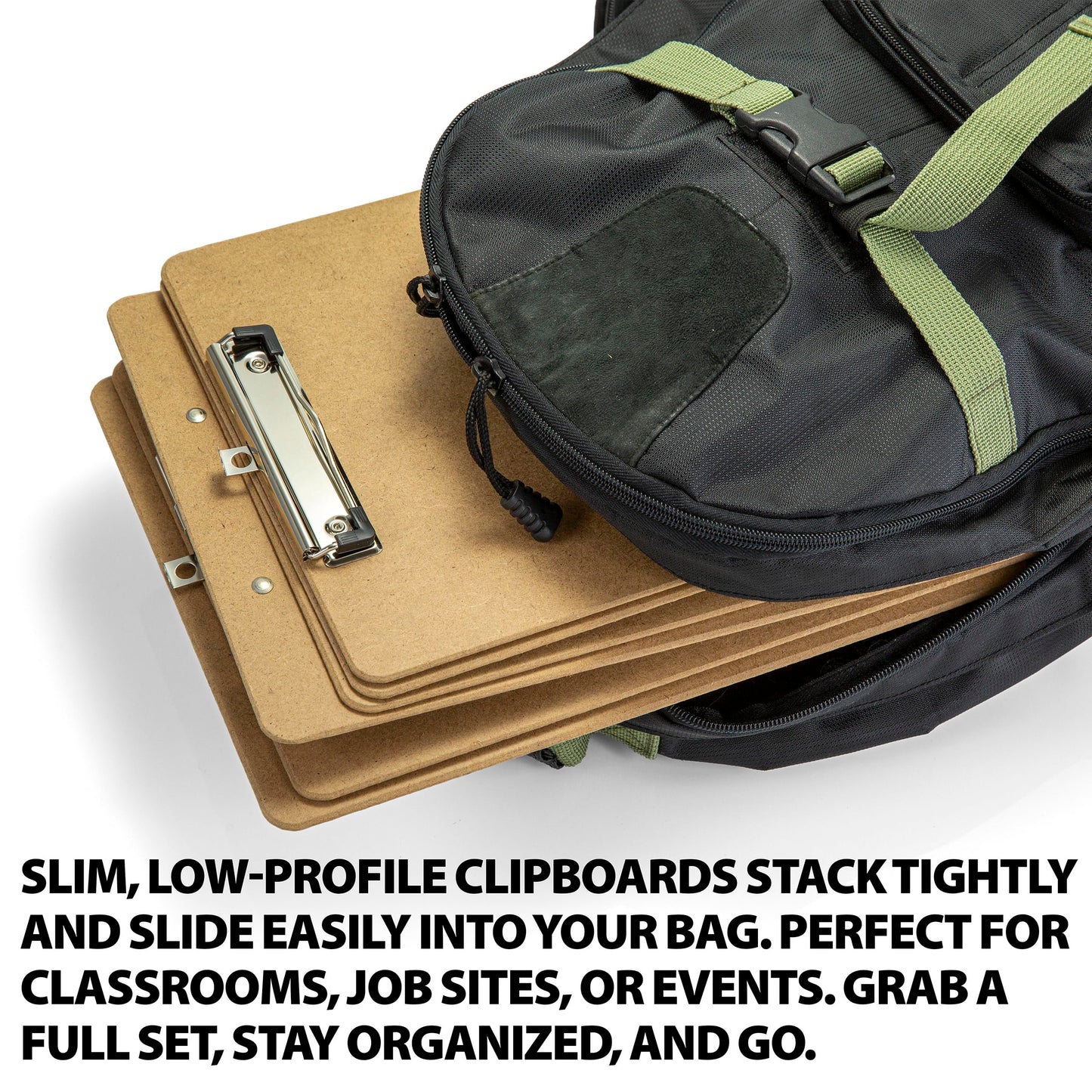Officemate Recycled Wood Clipboards, Low Profile Clip, 6 Pack Clipboards, Letter Size (9 x 12.5 Inches), Brown (83806)