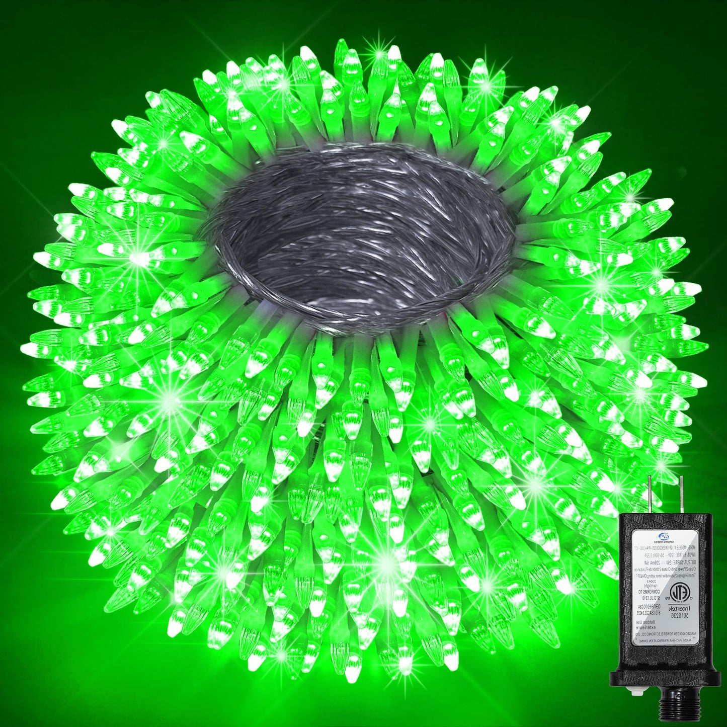 300 LED Christmas Tree Lights, St Patrick's Day Decorations Lights Indoor with Timer Memory & Dimmable & 12 Modes, 75FT Fairy String Lights for Outside Home Patio Party Easter Halloween, Green