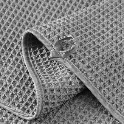 Microfiber Waffle Face Towels, 4 Pieces, Fast Drying, Lint Free 430 GSM